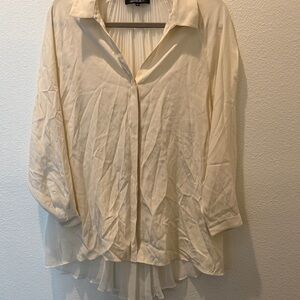 Lafayette 148 New York Cream Blouse